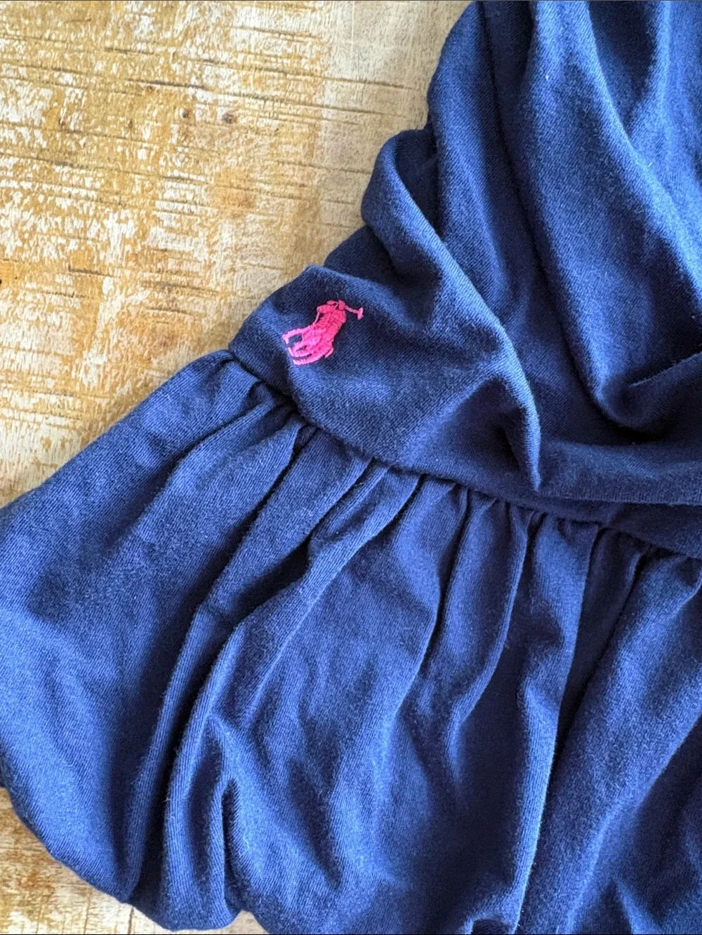 Ralph Lauren Girls Navy Ruched Dress S(7)